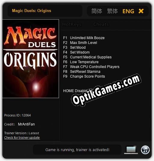 Magic Duels: Origins: TRAINER AND CHEATS (V1.0.62)