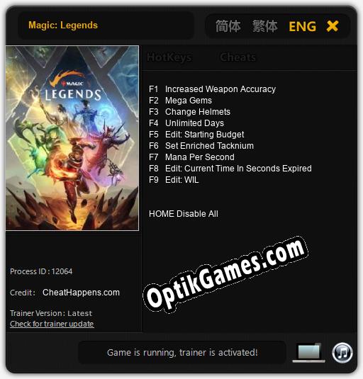 Magic: Legends: Trainer +9 [v1.7]