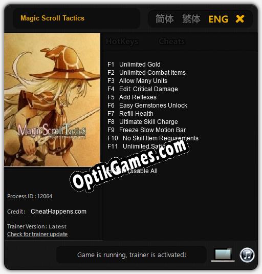 Trainer for Magic Scroll Tactics [v1.0.1]