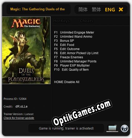 Magic: The Gathering Duels of the Planeswalkers: TRAINER AND CHEATS (V1.0.33)