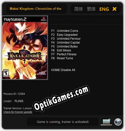 Makai Kingdom: Chronicles of the Sacred Tome: TRAINER AND CHEATS (V1.0.52)