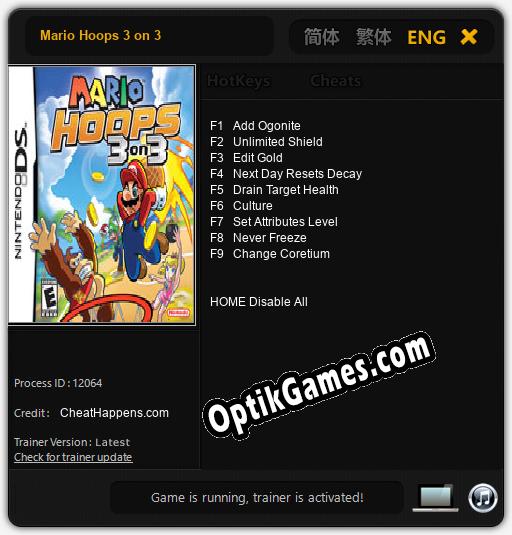 Mario Hoops 3 on 3: TRAINER AND CHEATS (V1.0.92)