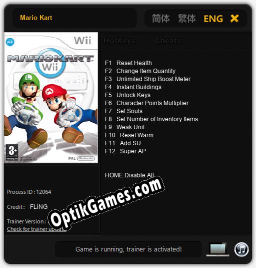 Mario Kart: Trainer +12 [v1.7]