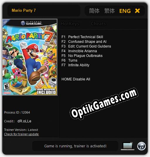 Mario Party 7: Cheats, Trainer +7 [dR.oLLe]