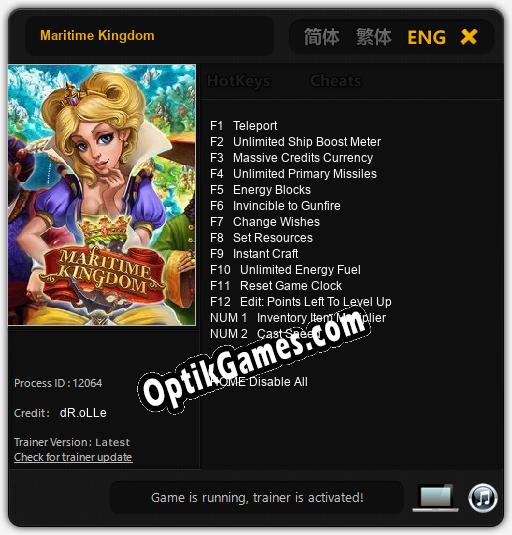 Maritime Kingdom: Cheats, Trainer +14 [dR.oLLe]