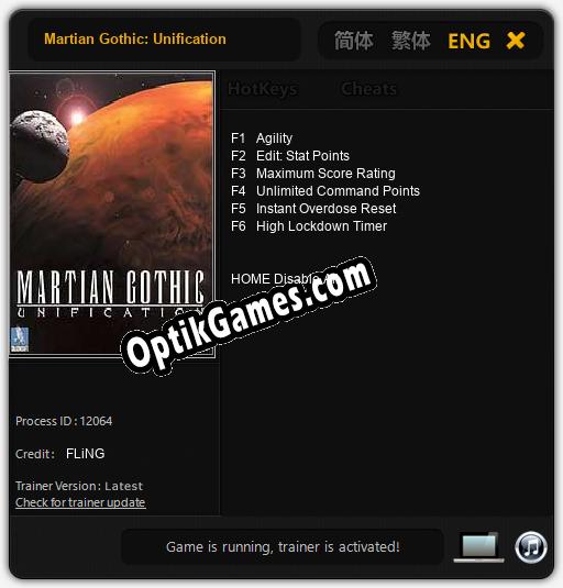Martian Gothic: Unification: TRAINER AND CHEATS (V1.0.73)
