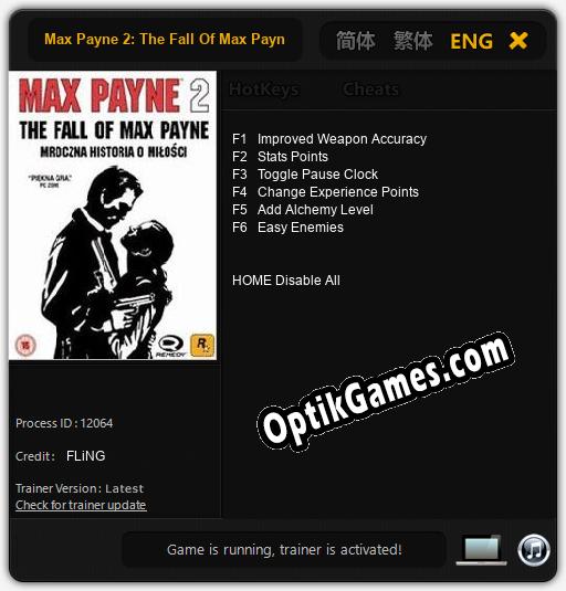 Max Payne 2: The Fall Of Max Payne: Trainer +6 v1.5 » Downloads from ...