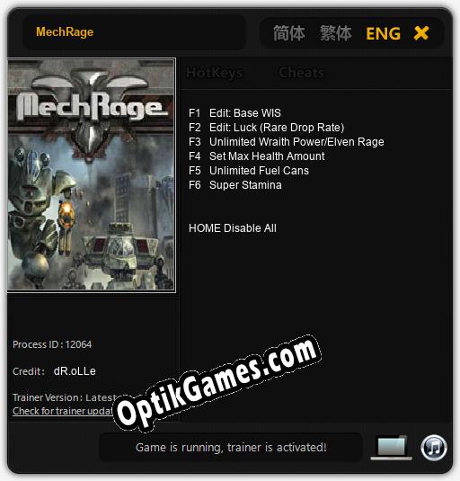 MechRage: Cheats, Trainer +6 [dR.oLLe]