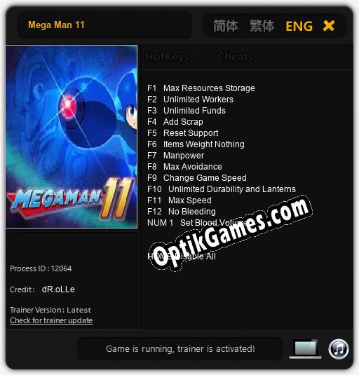 Mega Man 11: Cheats, Trainer +13 [dR.oLLe]