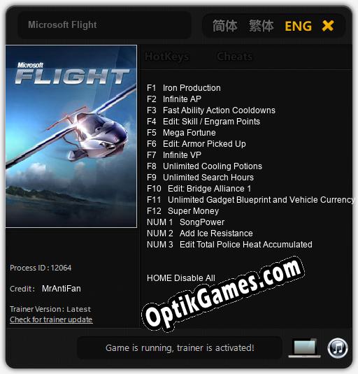 Microsoft Flight: TRAINER AND CHEATS (V1.0.21)