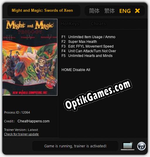 Might and Magic: Swords of Xeen: Trainer +5 [v1.1]
