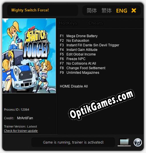 Trainer for Mighty Switch Force! [v1.0.2]