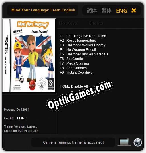 Trainer for Mind Your Language: Learn English [v1.0.8]