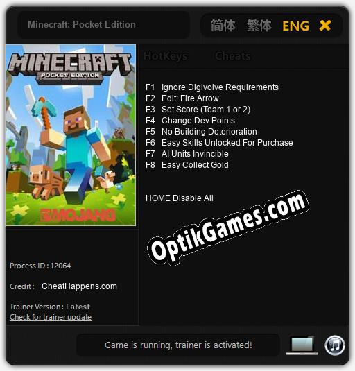 Trainer for Minecraft: Pocket Edition [v1.0.4]