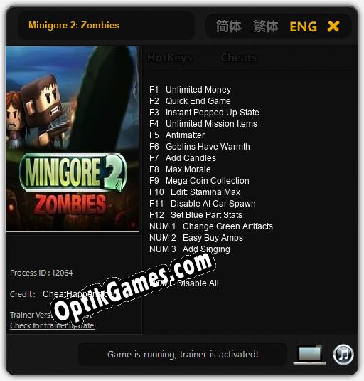 Minigore 2: Zombies: Cheats, Trainer +15 [CheatHappens.com]