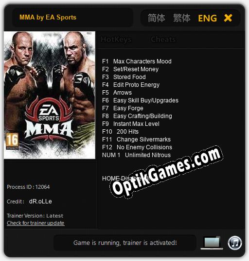 MMA by EA Sports: Trainer +13 [v1.3]