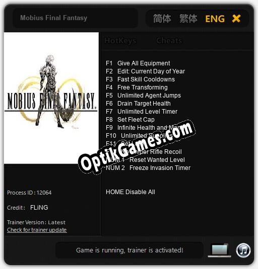Mobius Final Fantasy: TRAINER AND CHEATS (V1.0.72)