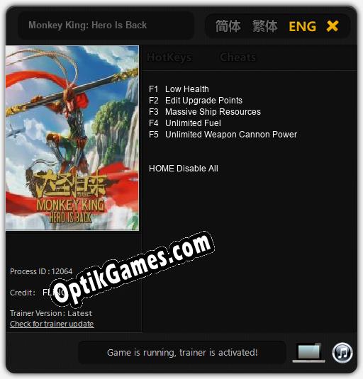 Monkey King: Hero Is Back: Cheats, Trainer +5 [FLiNG]