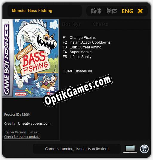 Monster Bass Fishing: TRAINER AND CHEATS (V1.0.74)
