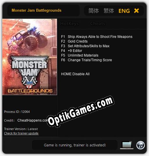 Monster Jam Battlegrounds: Cheats, Trainer +6 [CheatHappens.com]
