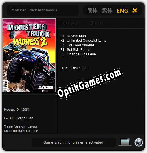 Trainer for Monster Truck Madness 2 [v1.0.5]