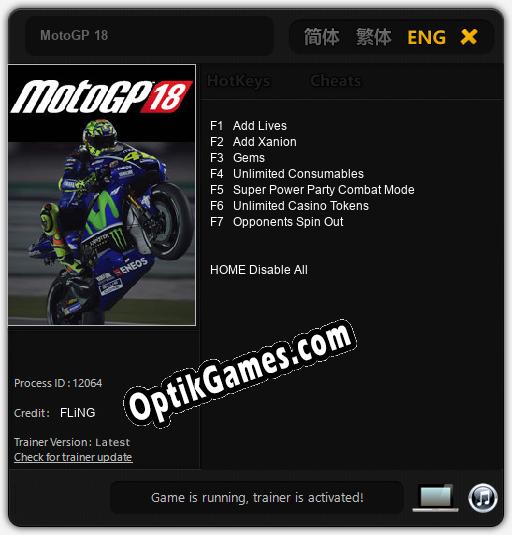 MotoGP 18: Cheats, Trainer +7 [FLiNG]