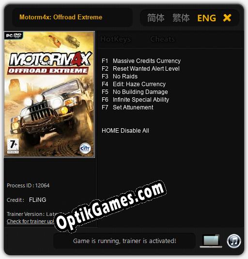 Motorm4x: Offroad Extreme: Trainer +7 [v1.9]