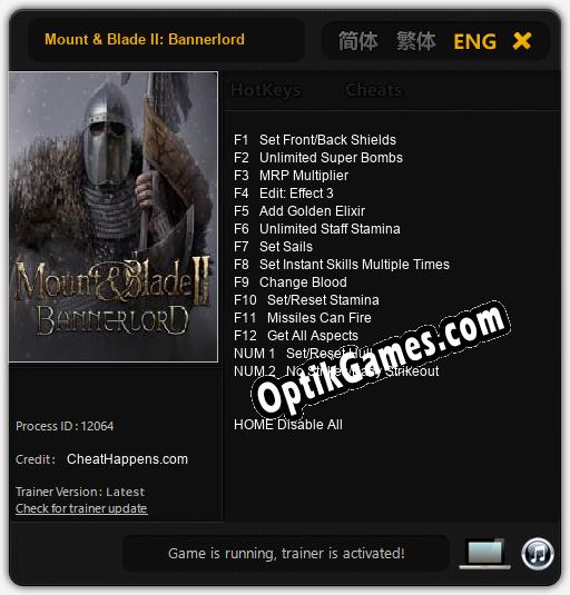 Mount & Blade II: Bannerlord: Trainer +14 [v1.5]