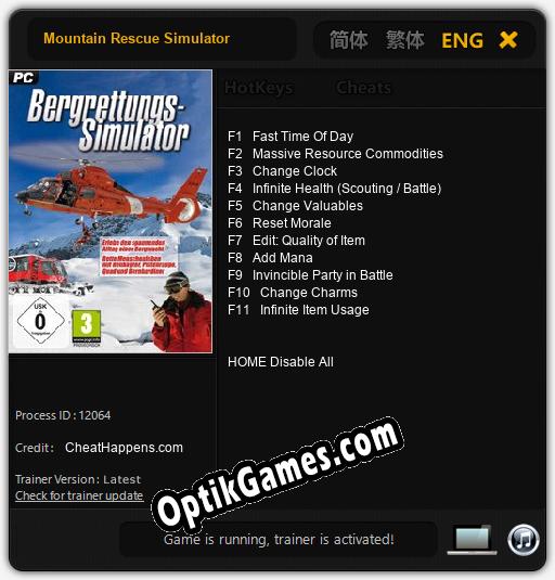 Mountain Rescue Simulator: TRAINER AND CHEATS (V1.0.83)