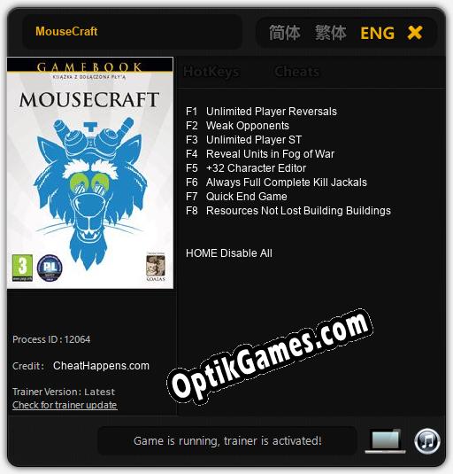 Trainer for MouseCraft [v1.0.3]
