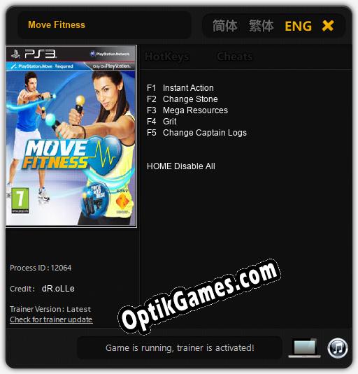 Move Fitness: Cheats, Trainer +5 [dR.oLLe]