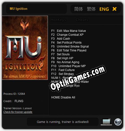 MU Ignition: Cheats, Trainer +15 [FLiNG]