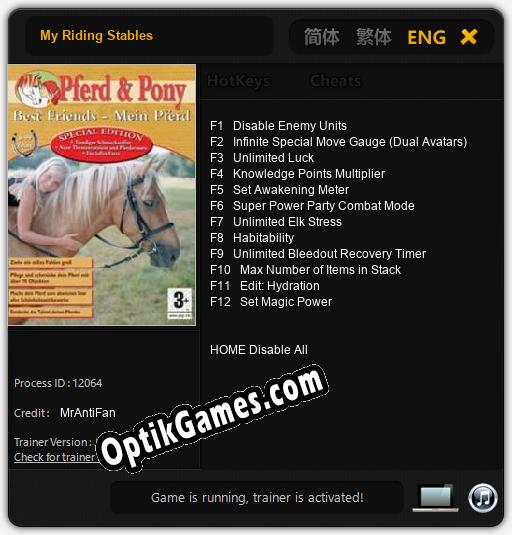 My Riding Stables: TRAINER AND CHEATS (V1.0.87)