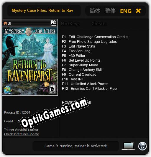 Mystery Case Files: Return to Ravenhearst: TRAINER AND CHEATS (V1.0.85)