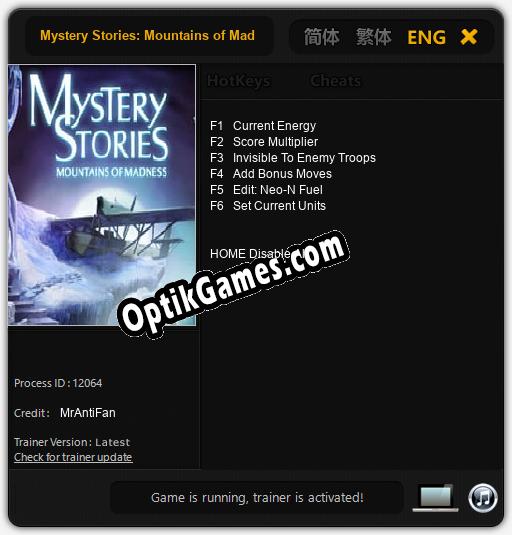 Mystery Stories: Mountains of Madness: TRAINER AND CHEATS (V1.0.71)