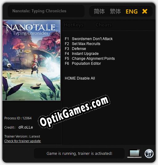 Nanotale: Typing Chronicles: Cheats, Trainer +6 [dR.oLLe]