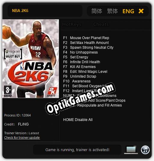 NBA 2K6: Cheats, Trainer +15 [FLiNG]