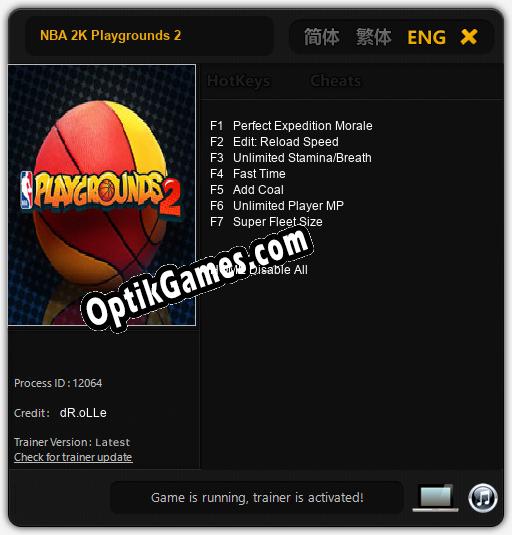NBA 2K Playgrounds 2: TRAINER AND CHEATS (V1.0.42)