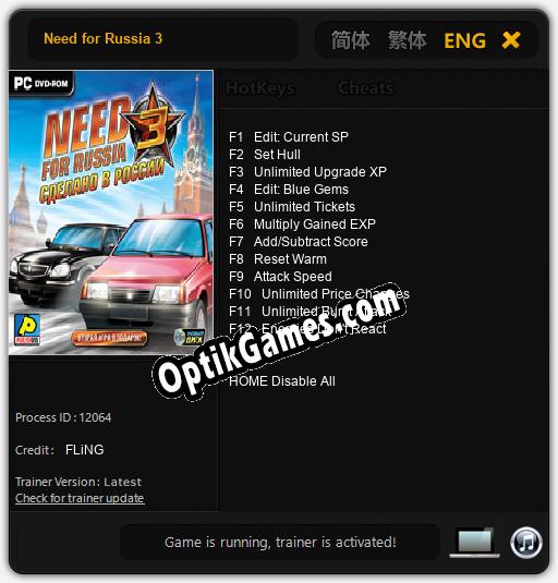 Need for Russia 3: Cheats, Trainer +12 [FLiNG]