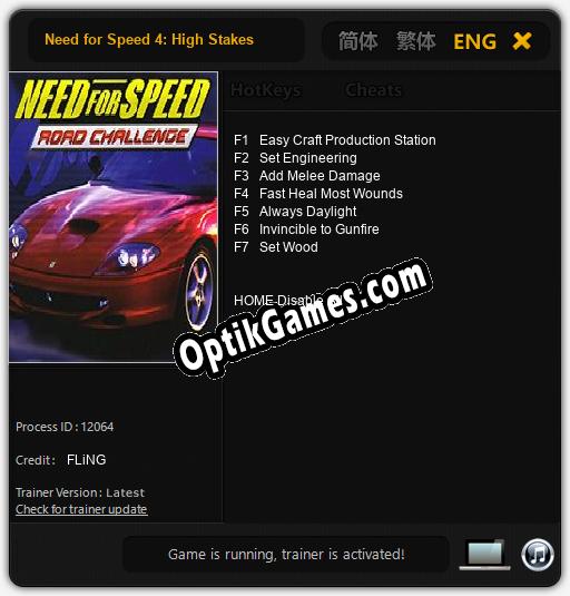 Need for Speed 4: High Stakes: Cheats, Trainer +7 [FLiNG]