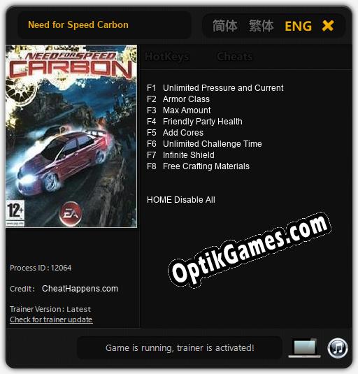 Need for Speed Carbon: TRAINER AND CHEATS (V1.0.91)