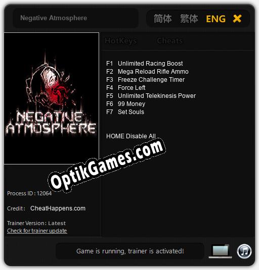 Negative Atmosphere: Trainer +7 [v1.4]