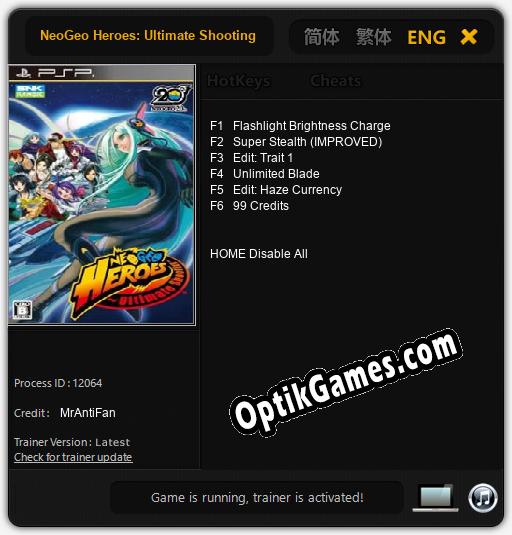 NeoGeo Heroes: Ultimate Shooting: Cheats, Trainer +6 [MrAntiFan]