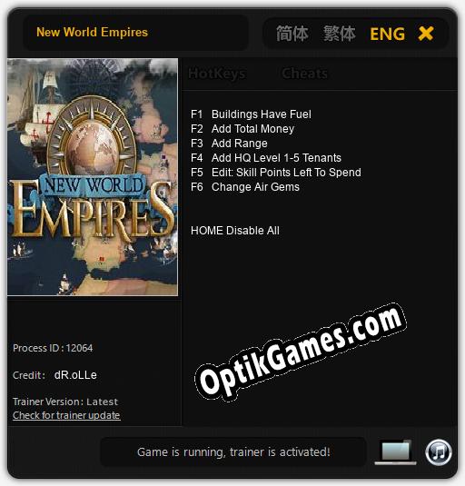 New World Empires: Trainer +6 [v1.7]