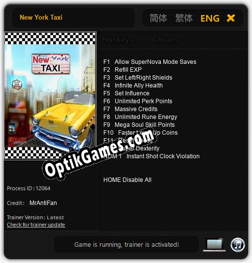 New York Taxi: Trainer +13 [v1.8]