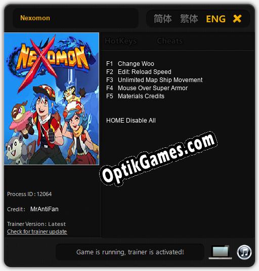 Nexomon: TRAINER AND CHEATS (V1.0.12)