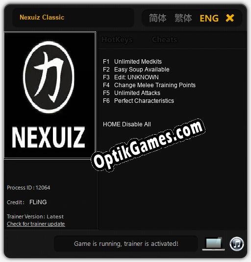 Nexuiz Classic: Cheats, Trainer +6 [FLiNG]