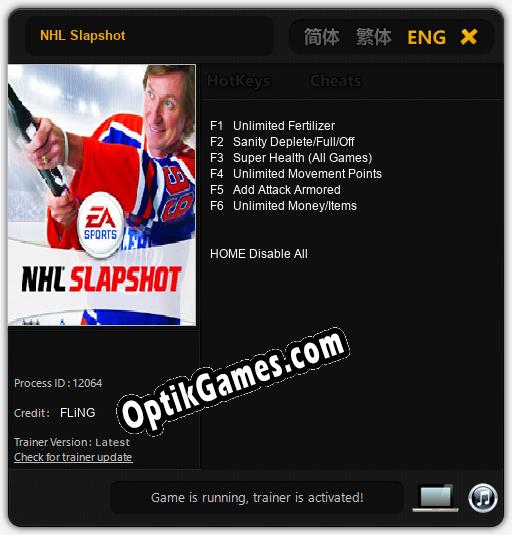 NHL Slapshot: Trainer +6 [v1.9]
