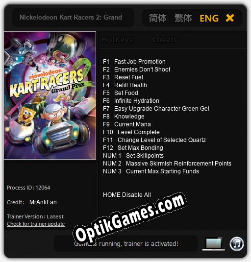 Nickelodeon Kart Racers 2: Grand Prix: Trainer +15 [v1.7]