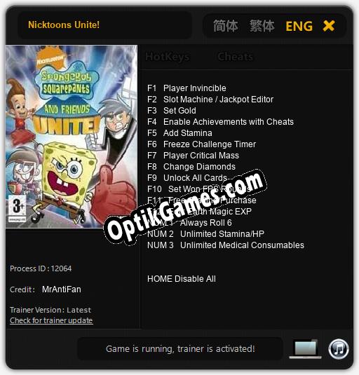 Nicktoons Unite!: TRAINER AND CHEATS (V1.0.65)
